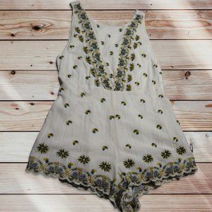 Free People Embroidered Romper Size 4